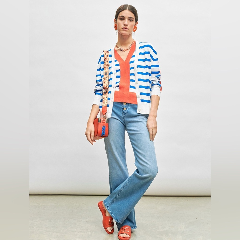 Striped statement Cardigan